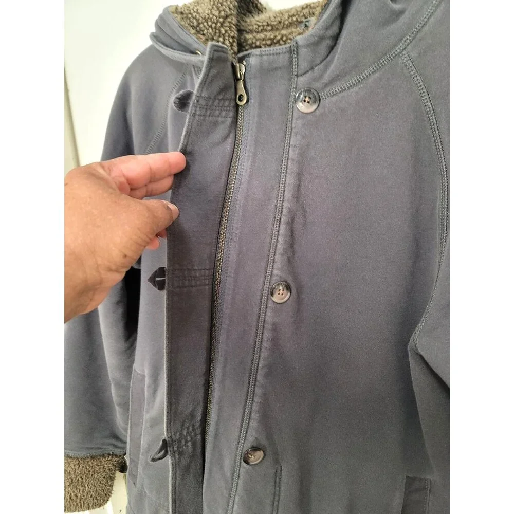 Eddie‎ Bauer Women's Hooded Fleece-Lined Jacket Pocket Elbow patch